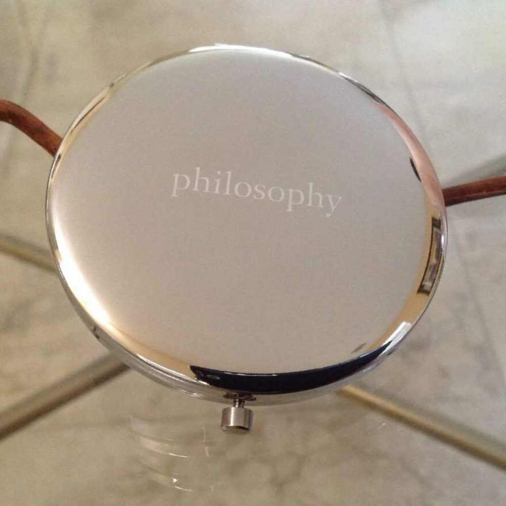 Philosophy engraved compact mirror NEW - Picture 2 of 4